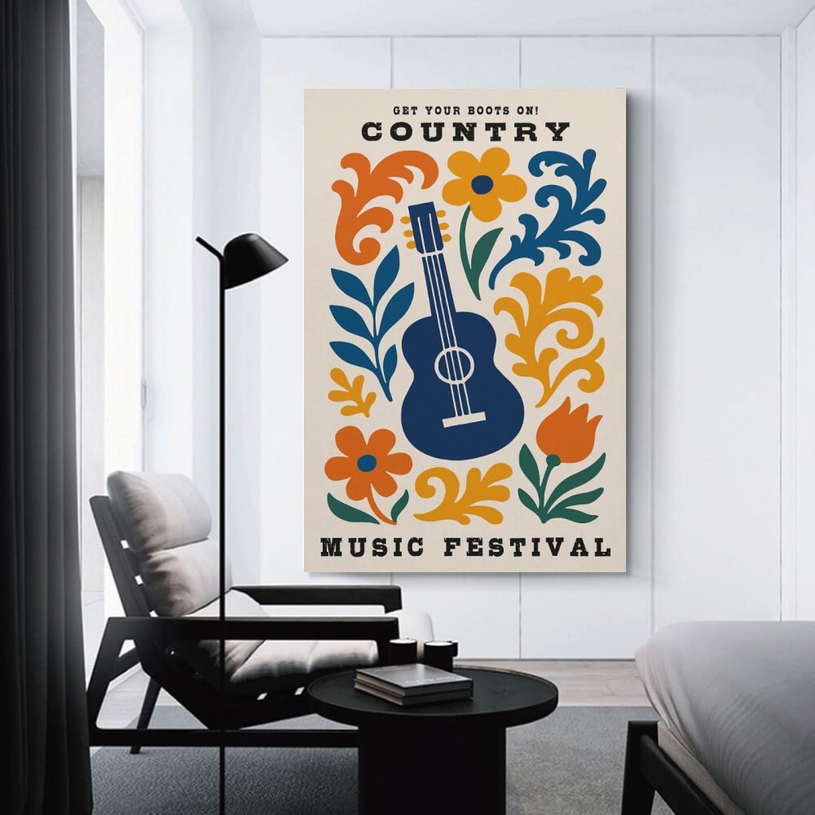 Junmoney Decorative Wall Artwork Country Music Festival, 20x30inch(50x75cm), for Living Room, Lounge Or Sitting Room, Modern Wall Decor for Cosy Interiors