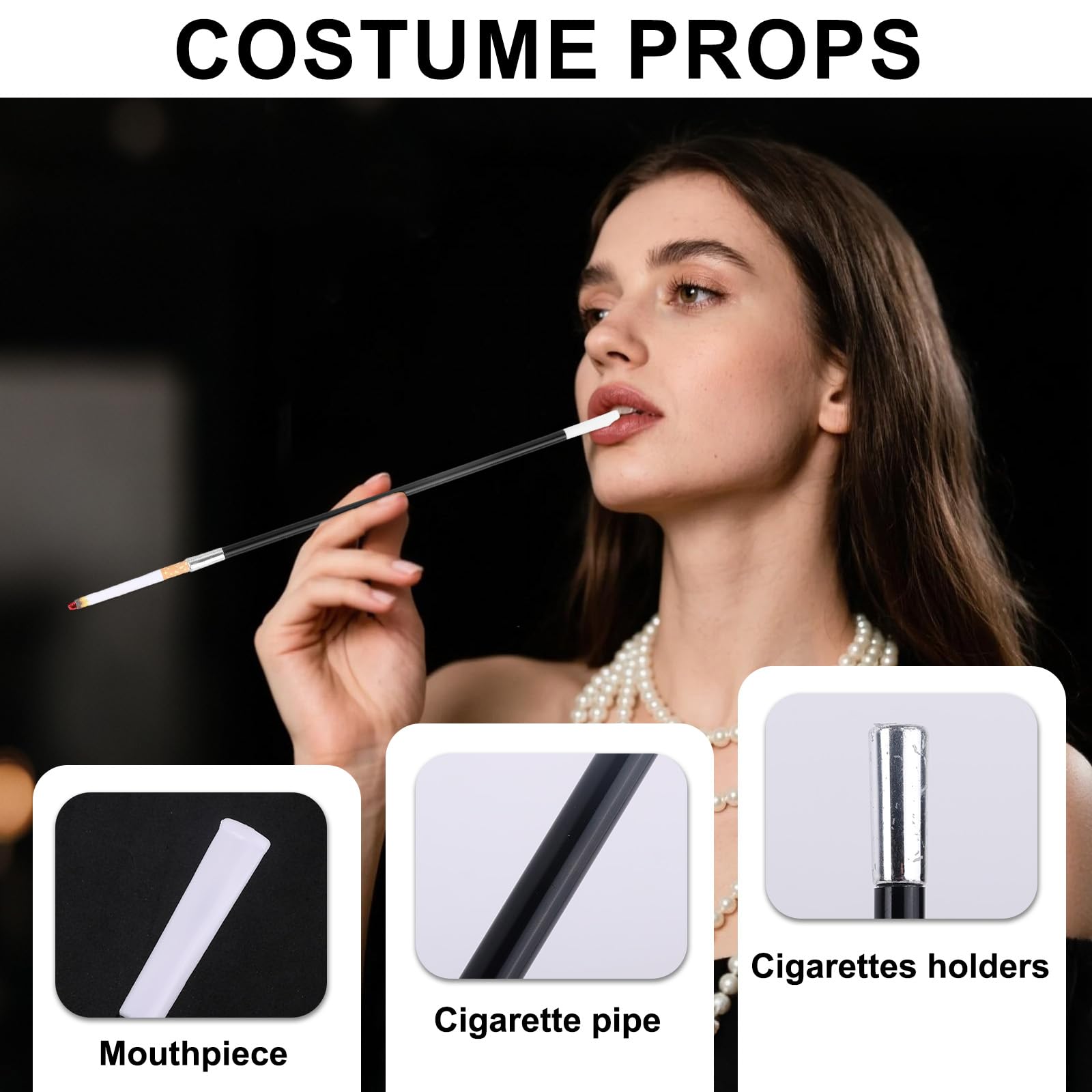 Goktvai 2 Long Cigarette Holders & 4 Fake Cigarettes - Image 4