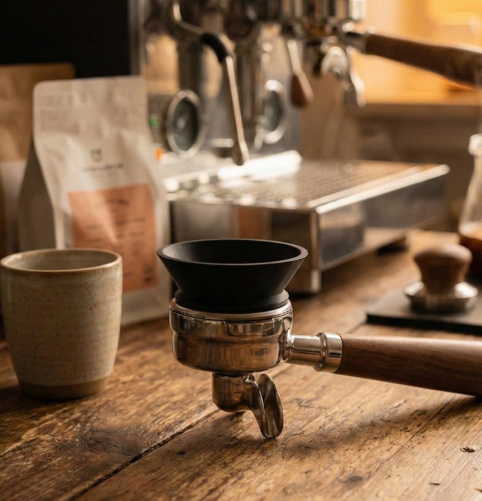 51MM Portafiltre Dozaj Halkası, Dozaj Hunisi, Kahve Dökme Önleyici Huni, Espresso Hazırlık Hunisi