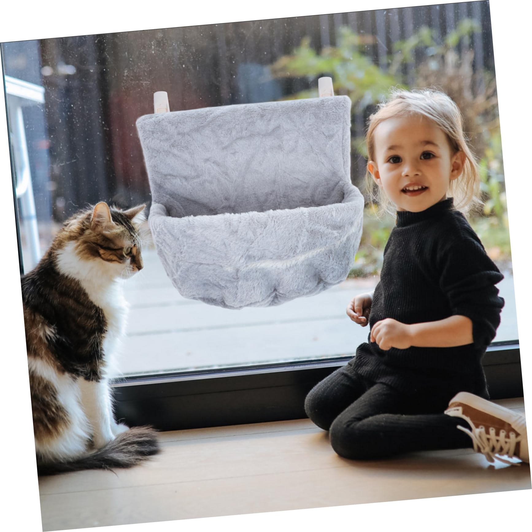 Toyvian Hammock per da Rimovibile e Pieghevole con Rivestimento Peluche Cat Hammock per Comodo e