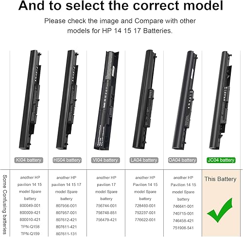 Miniatura 96 de Fancy Buying 38Wh OA03 OA04 - Batería para portátil HP Spare 751906-541 746641-001 740715-001 746458-421 240 G2 250 G3 HSTNN-LB5Y CQ14 CQ15 15-r0
