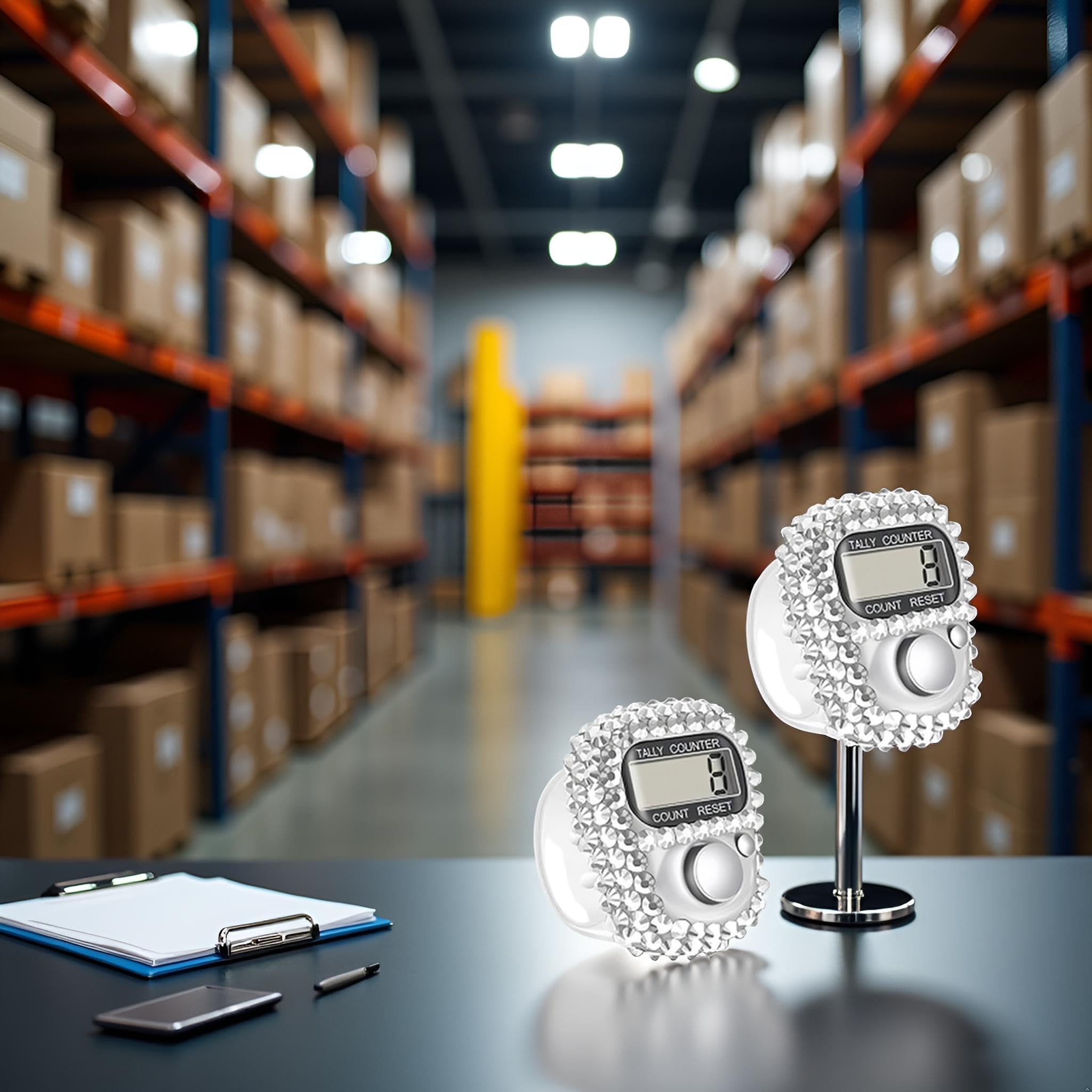 2 contadores electrónicos de contador de dedos, práctico contador de conteo de pantalla digital portátil, mini contador de vueltas reajustable para accesorios de conteo de artículos de golf — view 7