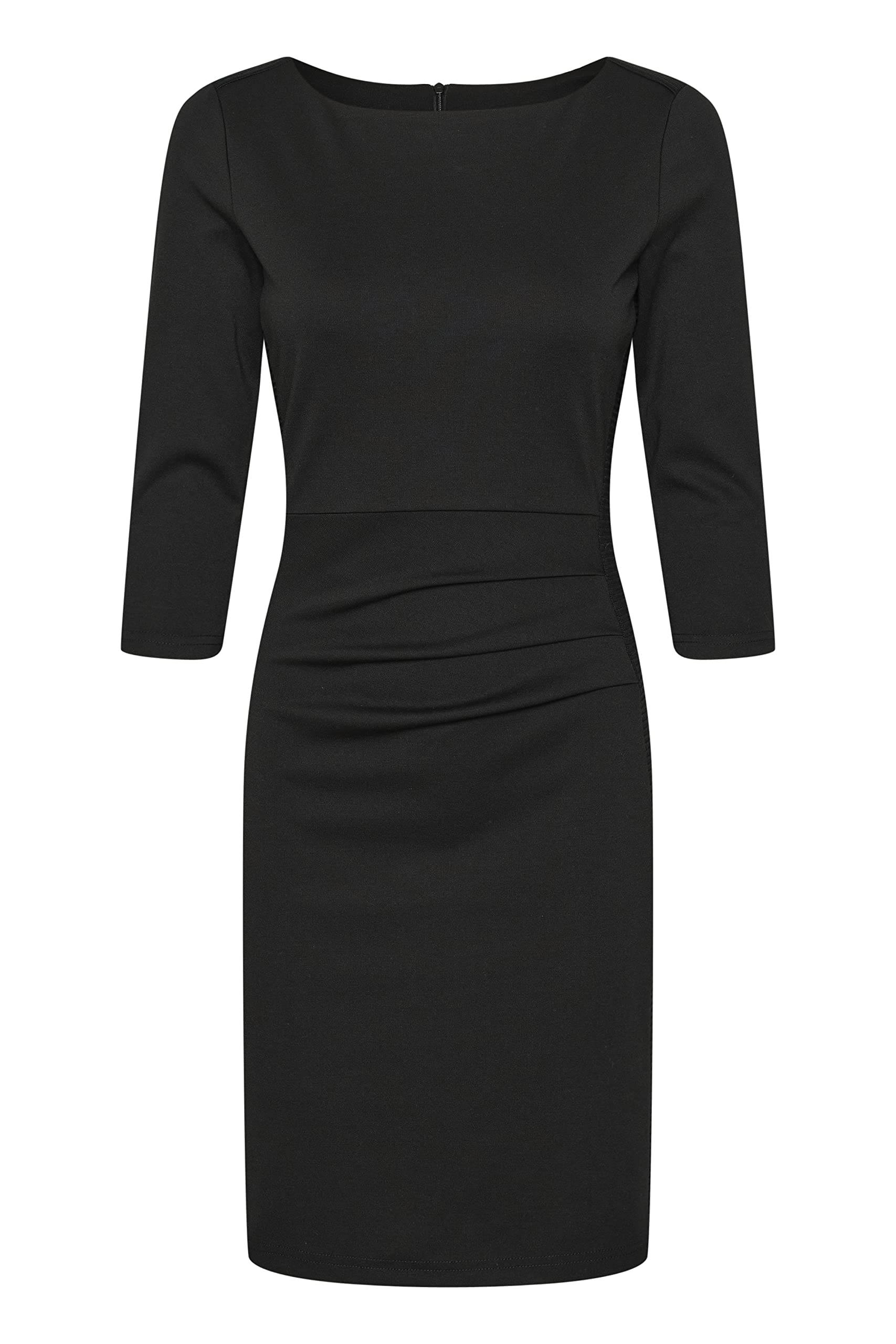 Kaffe Women's Women's Knee Length Coctail Dress 3/4 Sleeves Tight Fitting Cocktail Dress, Black Deep, XXL
