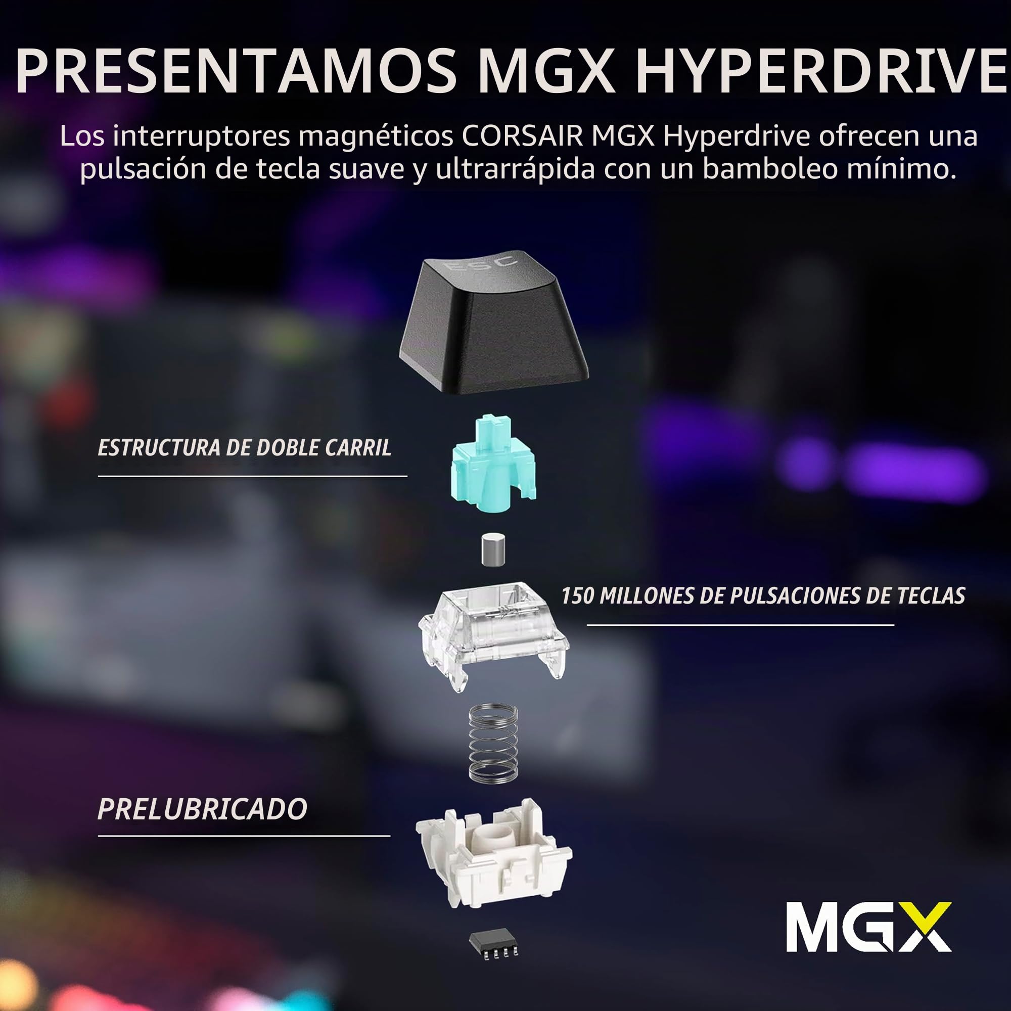 Corsair K70 Pro TKL RGB Magnético-Mecánico con Cable Teclado para Juegos – Interruptores Hiperimpulsores Corsair MGX prelubricados – Activador Hall-Effect-Rapid – Hyper-Polling de 8000 Hz – QWERTY NA