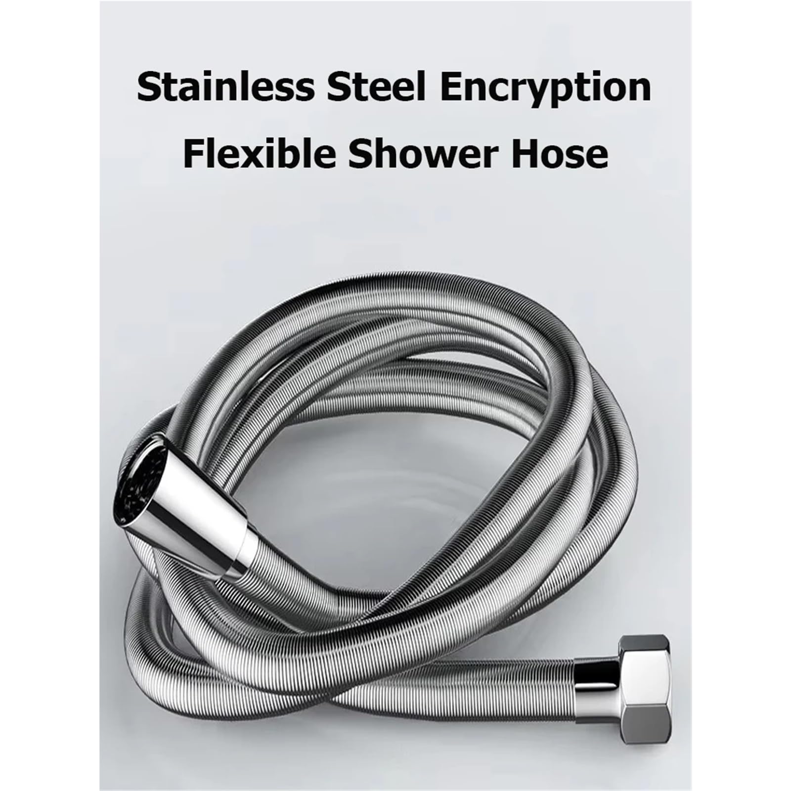 Manguera Ducha Manguera de Ducha Flexible de Acero Inoxidable, extensión de Alta presión, tubería de plomería, Tubo de cifrado, Accesorios de baño, 1,2 M/1,5 M/2M(2M)