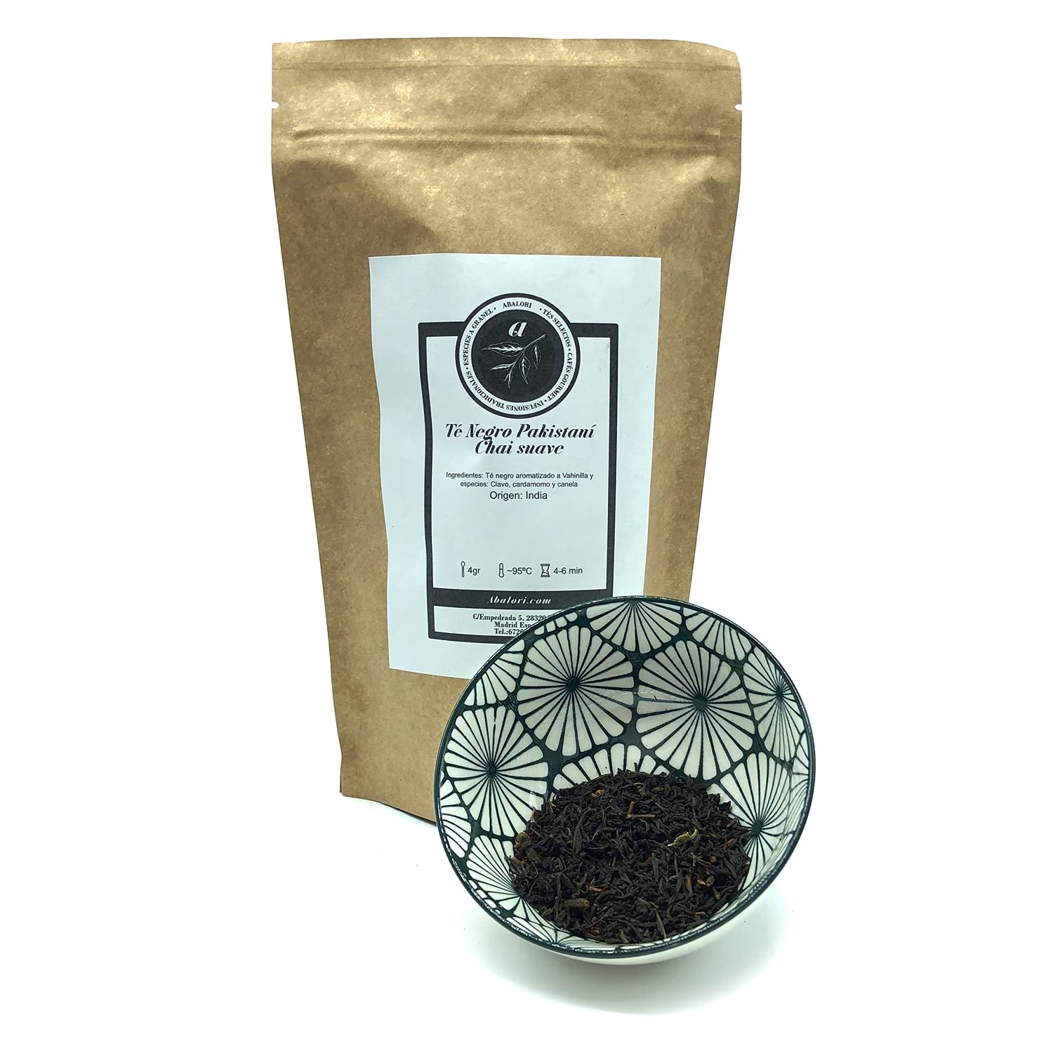 Té Negro Chai Pakistaní clavo cardamomo jengibre pimienta canela 100 bolsitas