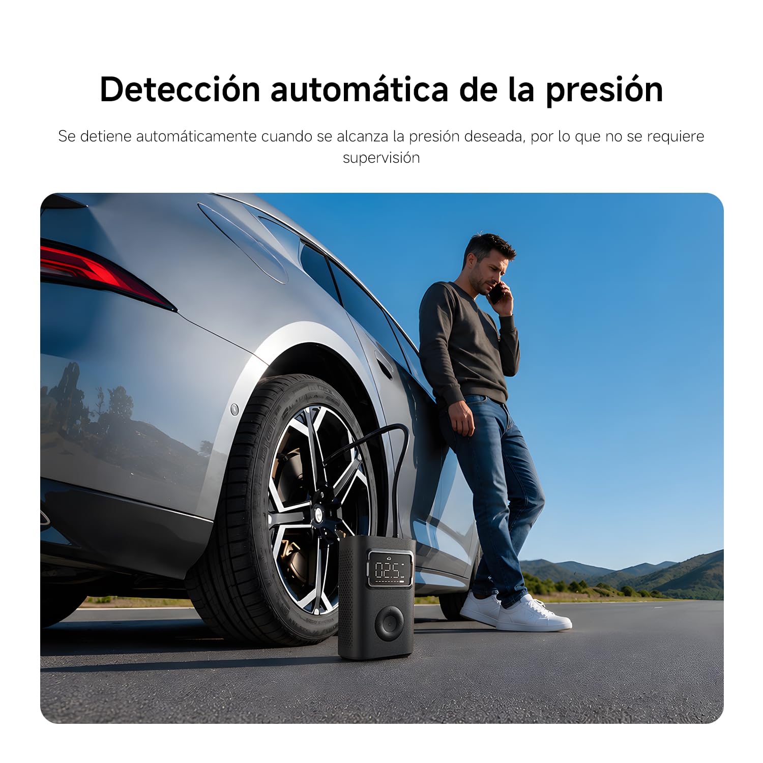 Xiaomi Portable Electric Air Compressor 2 Pro, Batería 2500 mAh, 5 Modos, 150 PSI, Apagado Automático, Pantalla Digital & Luz LED, USB‑C – Ideal para Coche, Bicicleta, Moto, Patinete & Balones