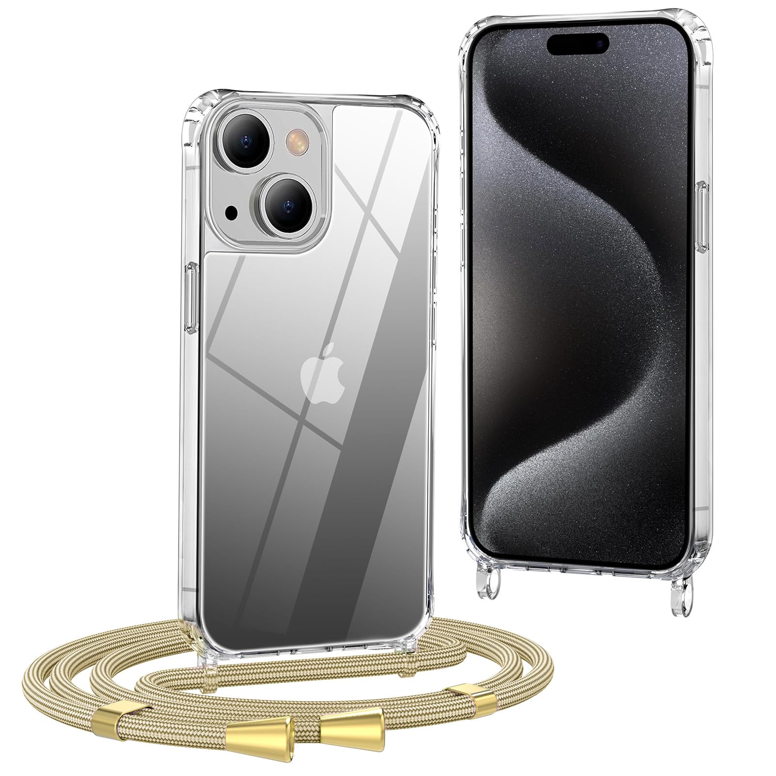 XTCASE Cover per iPhone 15 con Cordino, Trasparente Custodia con...Cover Iphone 15 Con Cordino | Confronta prezzi
