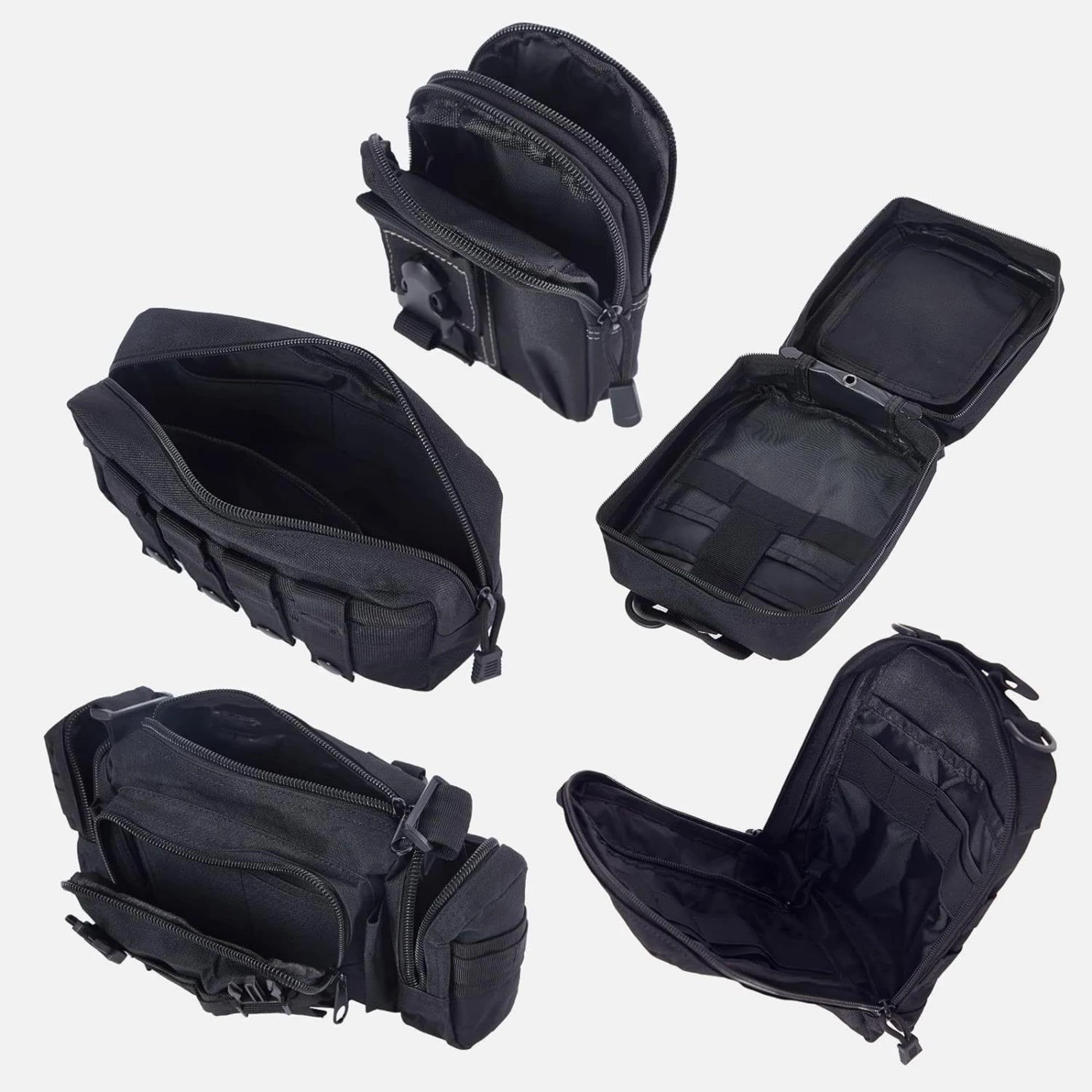 Redes de almacenaje para Coche Bolsa Colgante Asiento Trasero Organizador Tácticos Almacenamiento Exteriores Caza Y Conducción Autónoma Clasificada Red Maletero Coche(Negro)