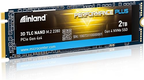 INLAND Unidad interna de estado sólido SSD para juegos Performance Plus NVMe de 2 TB optimizada para PS5 - Gen4 PCIe, M.2 2280, caché DRAM, TLC 3D