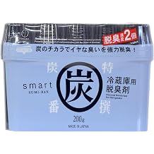 Binchotan Charcoal Refrigerator Deodorizer - Gel Odor Eliminator for Fridge - Black - Made in Japan