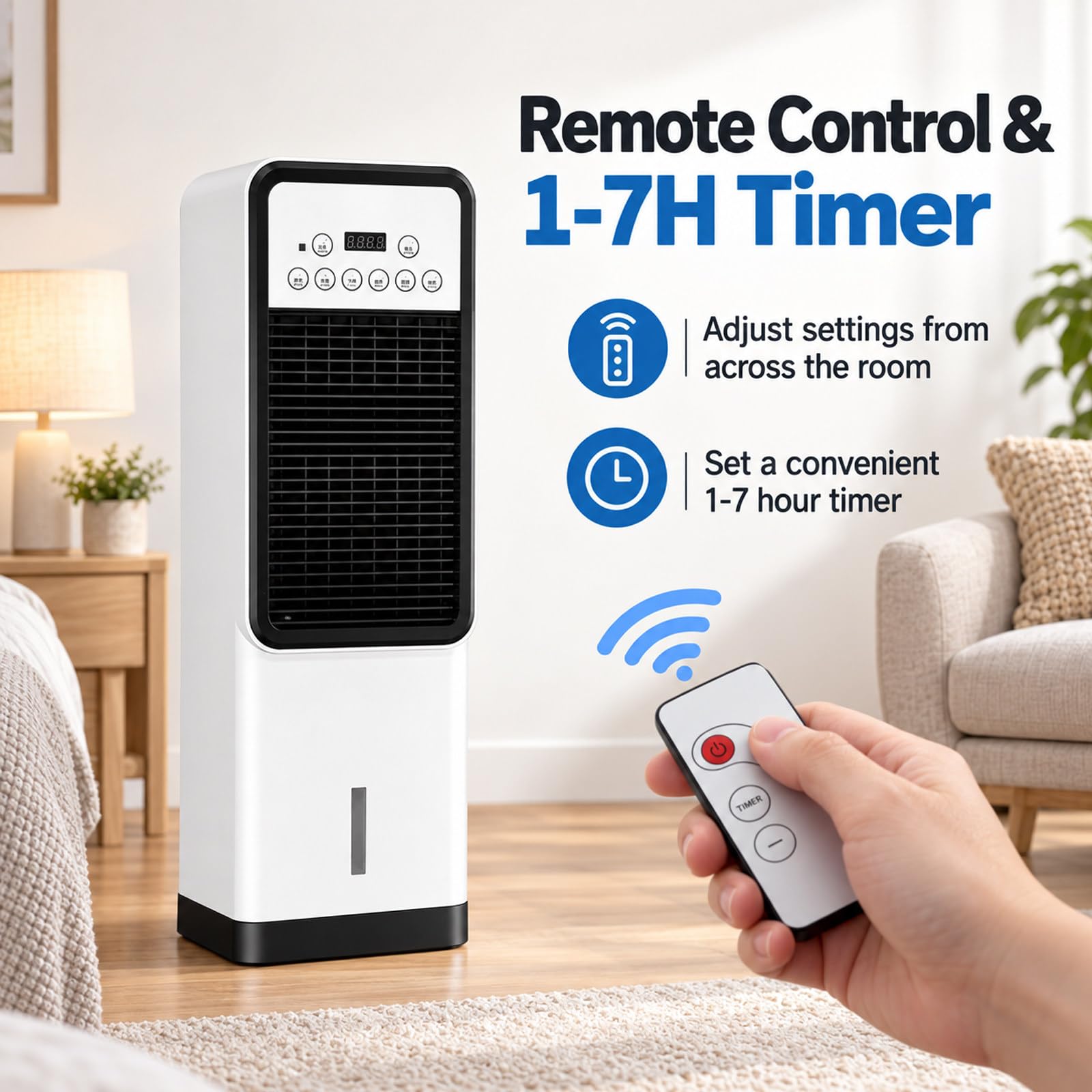 Climatiseur Mobile et Chauffage pour Pièces Jusqu'à 10 m²