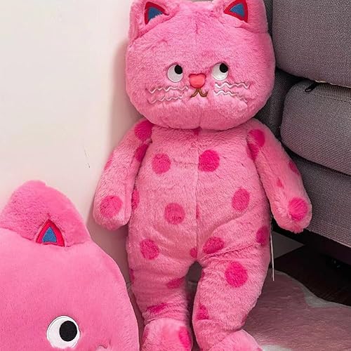 Miniatura 3 de Shapeazy Bonita almohada corporal de felpa con diseño de lunares, peluche de animal de peluche de gato, juguete de felpa para los amantes de los