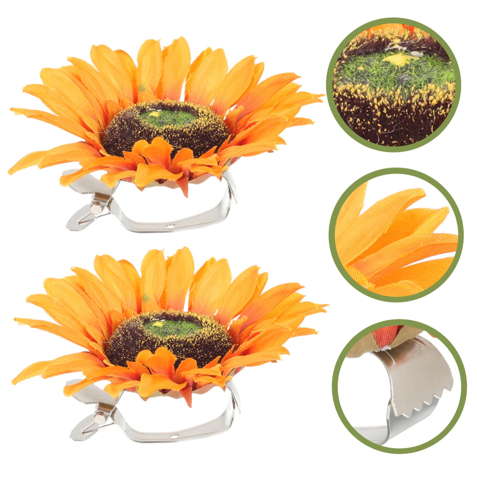 IMIKEYA 10stücke Sonnenblumen Vorhanghalter Clips Stabile Vorhangbindung Seidenstoff Einfache Anwendung Für Fensterdekoration Für Wohnzimmer Und Schlafzimmer