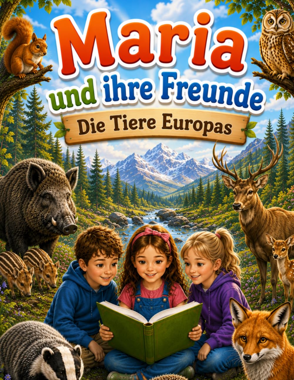 Maria und ihre Freunde — Die Tiere Europas: Entdecke Europas erstaunliche Tiere mit Geschichten, spannenden Fakten, realistischen Bildern und ... Kinder von 4–10 Jahren (Maria and Friends)
