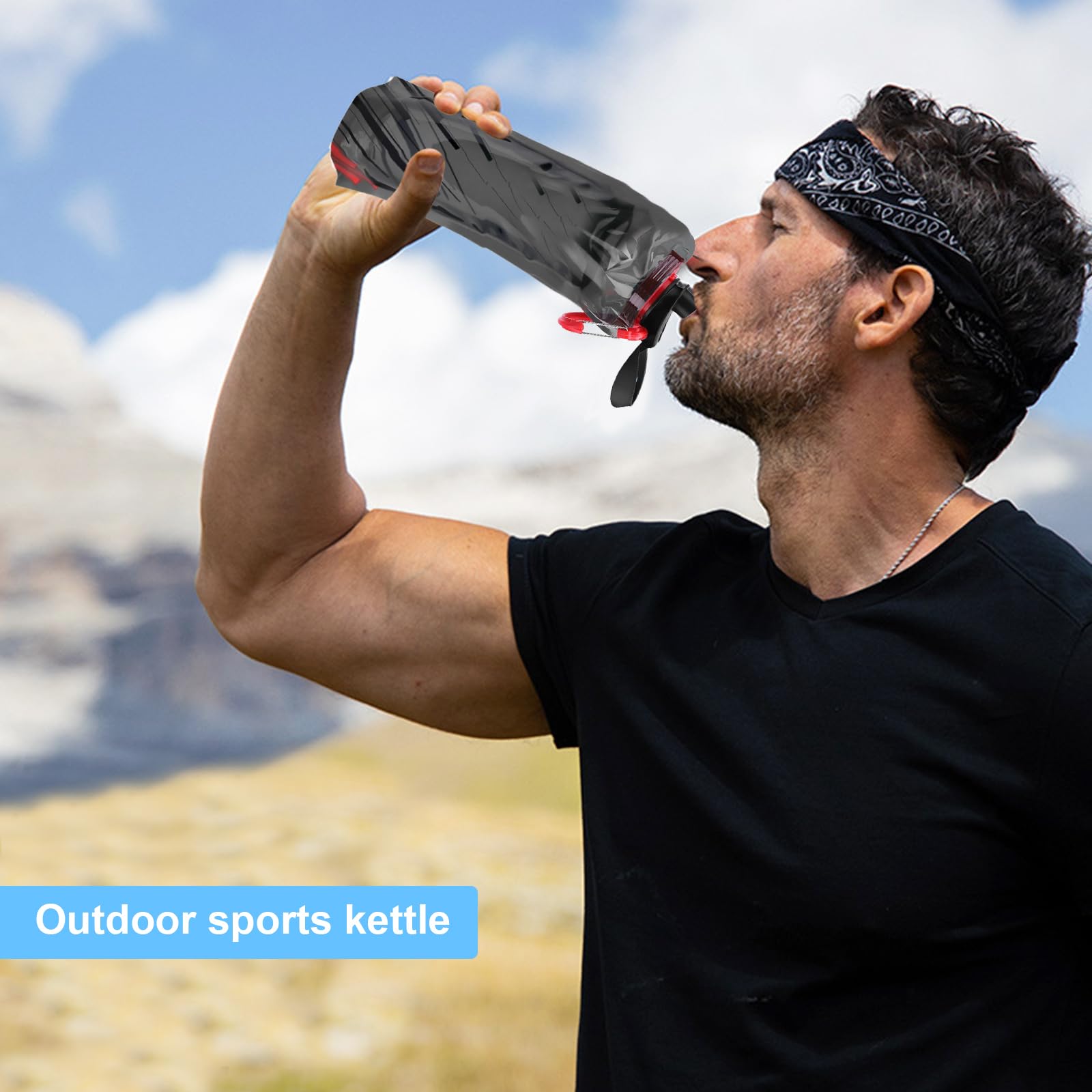 700ML Bottiglia D'acqua Pieghevole,Riutilizzabile Borraccia