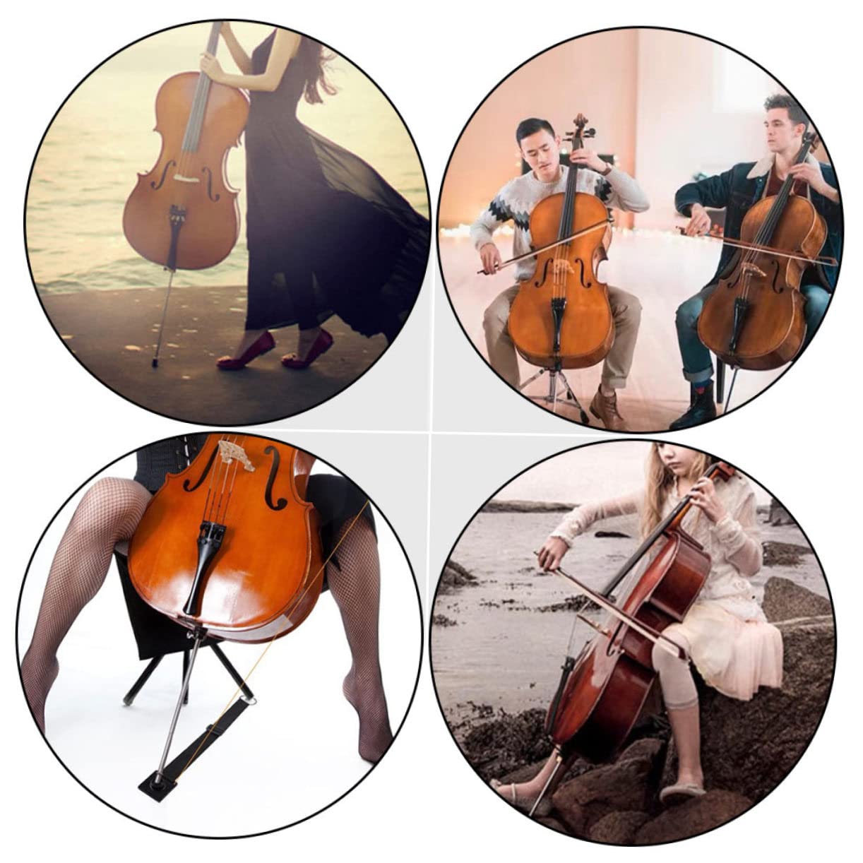 Abaodam Djustable Height Cello Tail Rod Tail Post Support Rod for 3/4-4/4 Cello Material Essential Cello Part