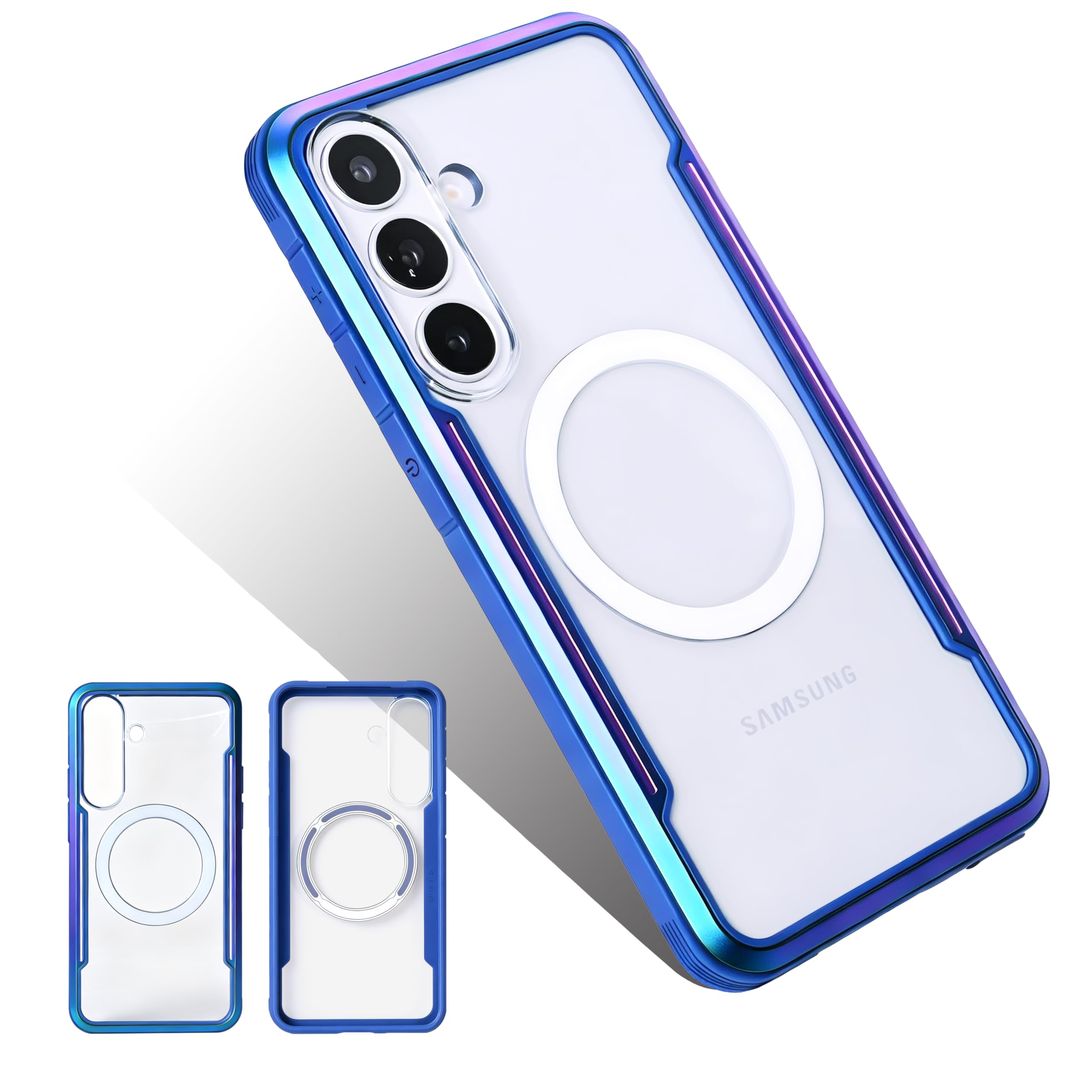 Photo 1 of LQSASUZ for Samsung Galaxy S26+ Plus Phone Case, Compatible with MagSafe,[20FT Mil-Grade Drop Protection], Durable Anodized Shockproof Aluminum Frame Slim,Galaxy S26+,Iridescent