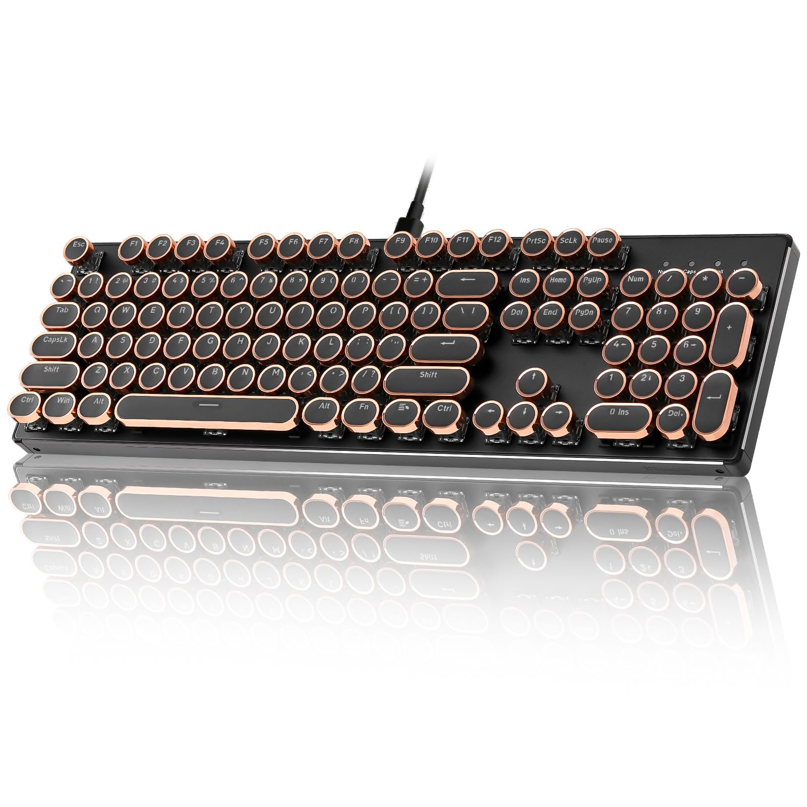 YUNZII QL108 タイプライター メカニカルゲーミングキーボード Amazon | YUNZII QL108 タイプライター メカニカルゲーミング