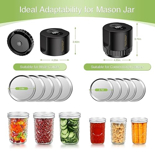 Miniatura 2 de Sellador al vacío Mason Jar (negro, 80S)