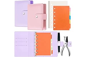 Henoyso A7 Refillable 6-Ring Leather Budget Binder