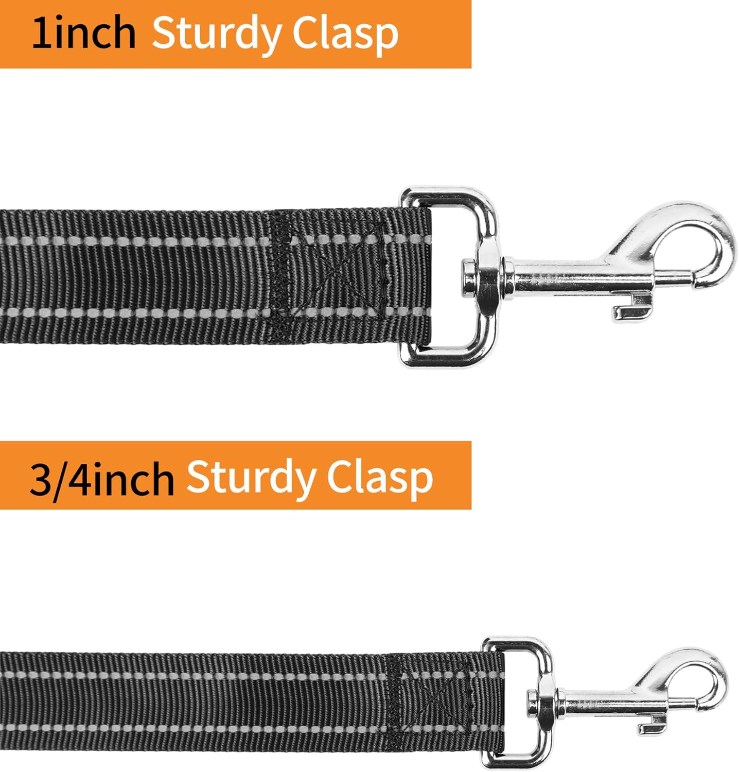 Double-Sided Reflective Nylon Dog Leash, //, Soft Padded Handle Heavy Duty