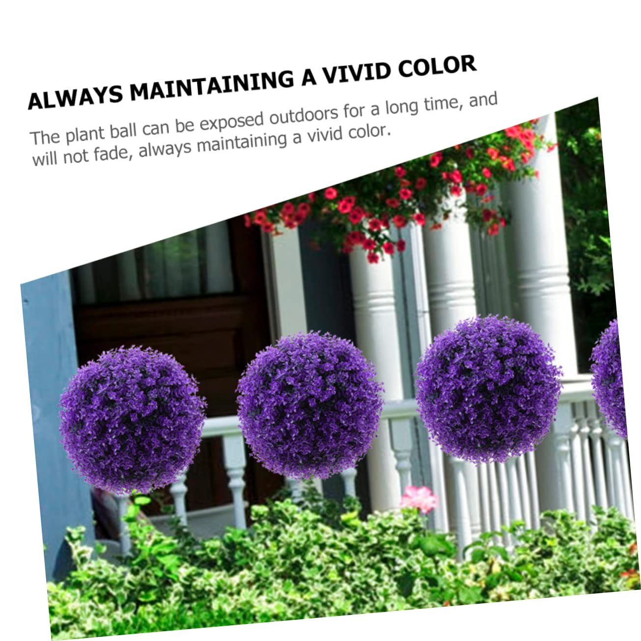 Ciieeo 2pezzi Palline Decorative Artificiali Per Topiaria Da Piante Sospese Eucalipto Con Fiori Rossi Decorazioni Per Interni Ed Esterni ø