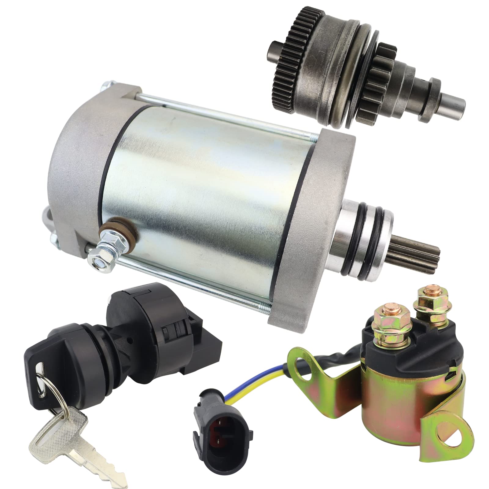 STABSOLI Starter & Drive & Relay & Switch for Polaris ATV Sportsman 800 EFI INTL 07-09, UTV Ranger 800 EFI Mid-Size 13-14, RZR 800 INTL 09-14, 4010417