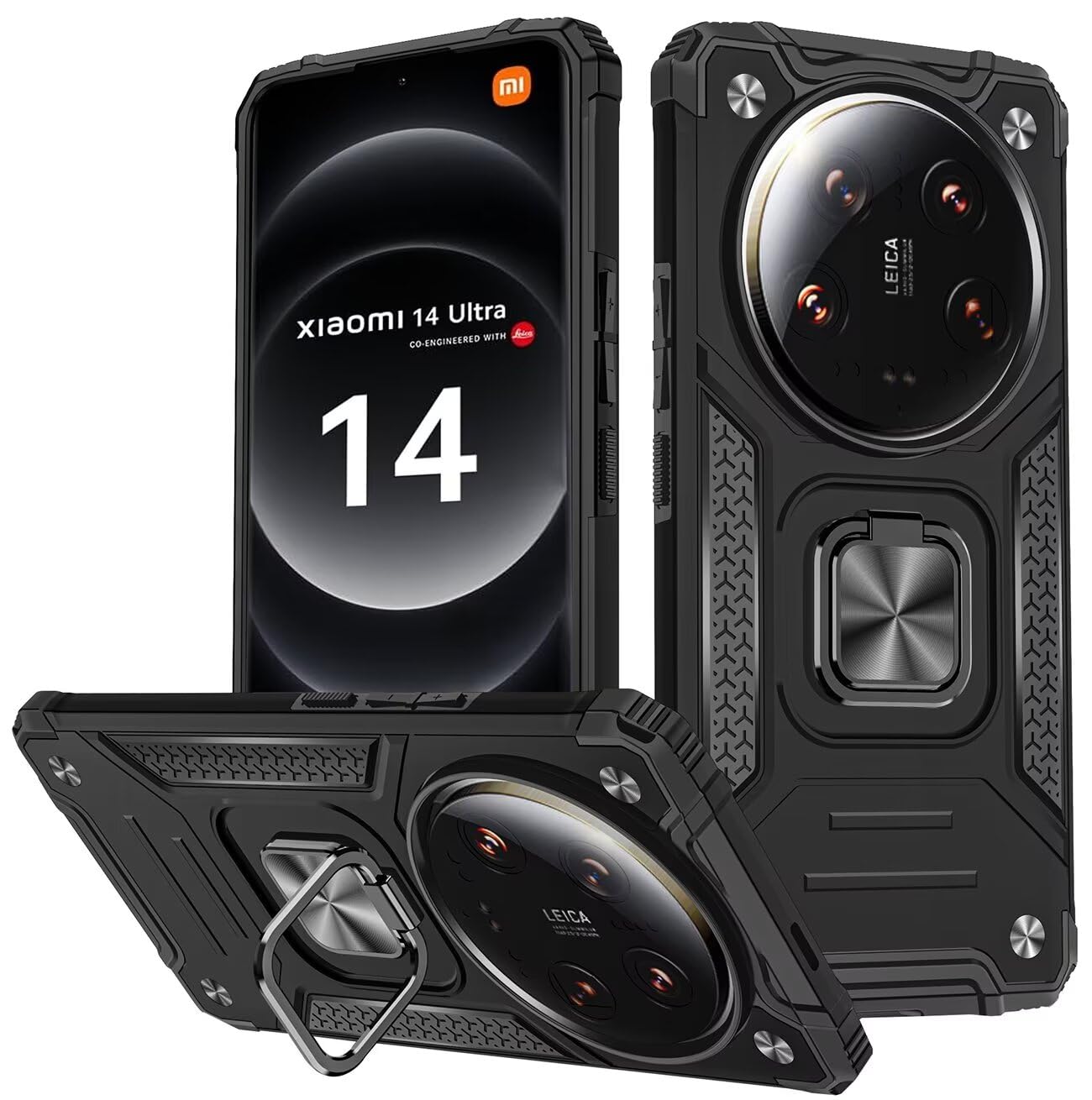 Para Xiaomi 15 Ultra Funda Mate A Prueba De Golp PU Soporte De Cuero Funda Con Soporte