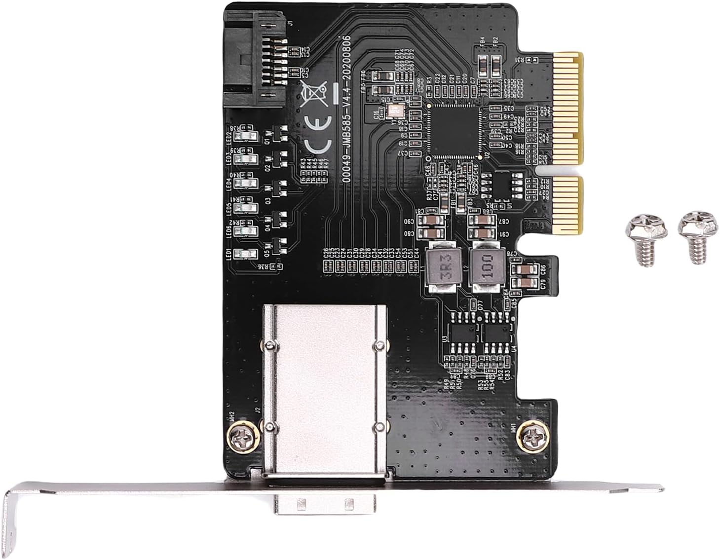 Dioche PCIE X4 to Small Adapter Card SSD Disk Expansion Controller for 5Gbps Data Transfer, Adds 4 III Ports Via PCI Slot, Compatible with 7/8/10