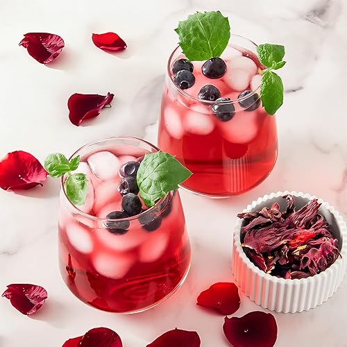 Miniatura 4 de Bolsas de té de hibisco, 100% flores de hibisco naturales, té de hierbas que apoya la salud del corazón, aumenta el sistema inmunológico, sin