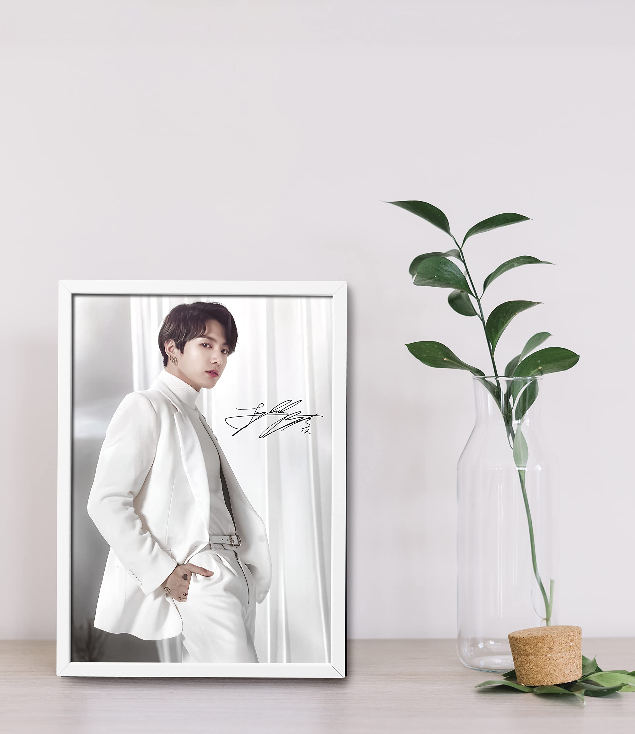 BTS jungkook 額縁 BTS JUNG KOOK ジョングク アート ポスター +フレームセット 黒