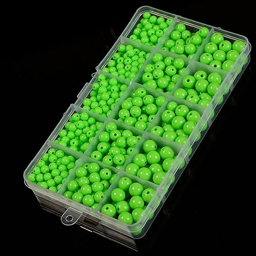 Miniatura 3 de CHCCOYE 700 cuentas redondas acrílicas de tamaño mixto, bolas acrílicas redondas de 0.236 pulgadas, 0.315 pulgadas, 0.394 pulgadas, 0.394 pulgadas,