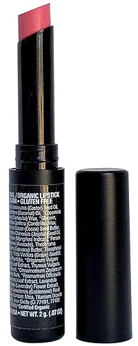 Mom's Secret Lápiz labial natural, orgánico, vegano, sin gluten, libre de crueldad, paquete delgado, fabricado en los Estados Unidos, 0.07 onzas