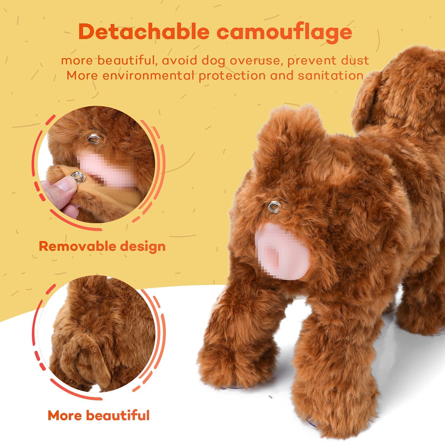 Jouet d'accouplement interactif pour Chiens, Simulation de Partenaire d'animal de Compagnie, Jouet de soulagement pour Chien, Oreiller de Compagnon pour Chiot, Sucette, câlin,28cm