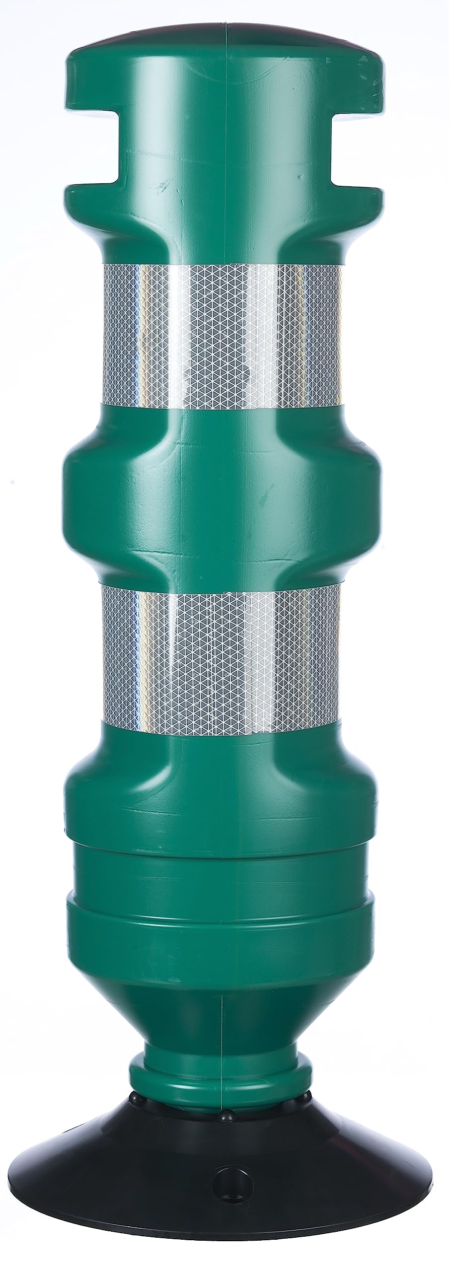 Hito de balizamiento y señalizacion de trafico H-75 Verde con Base de Goma Desmontable (Tacos y Tornillos Incluido)