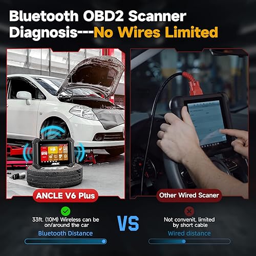 Miniatura 5 de ANCEL V6 Plus Bluetooth OBD2 Scanner Diagnostic Tool , Full System Car Scanner Diagnostic for All Cars with 25+ Service ABS