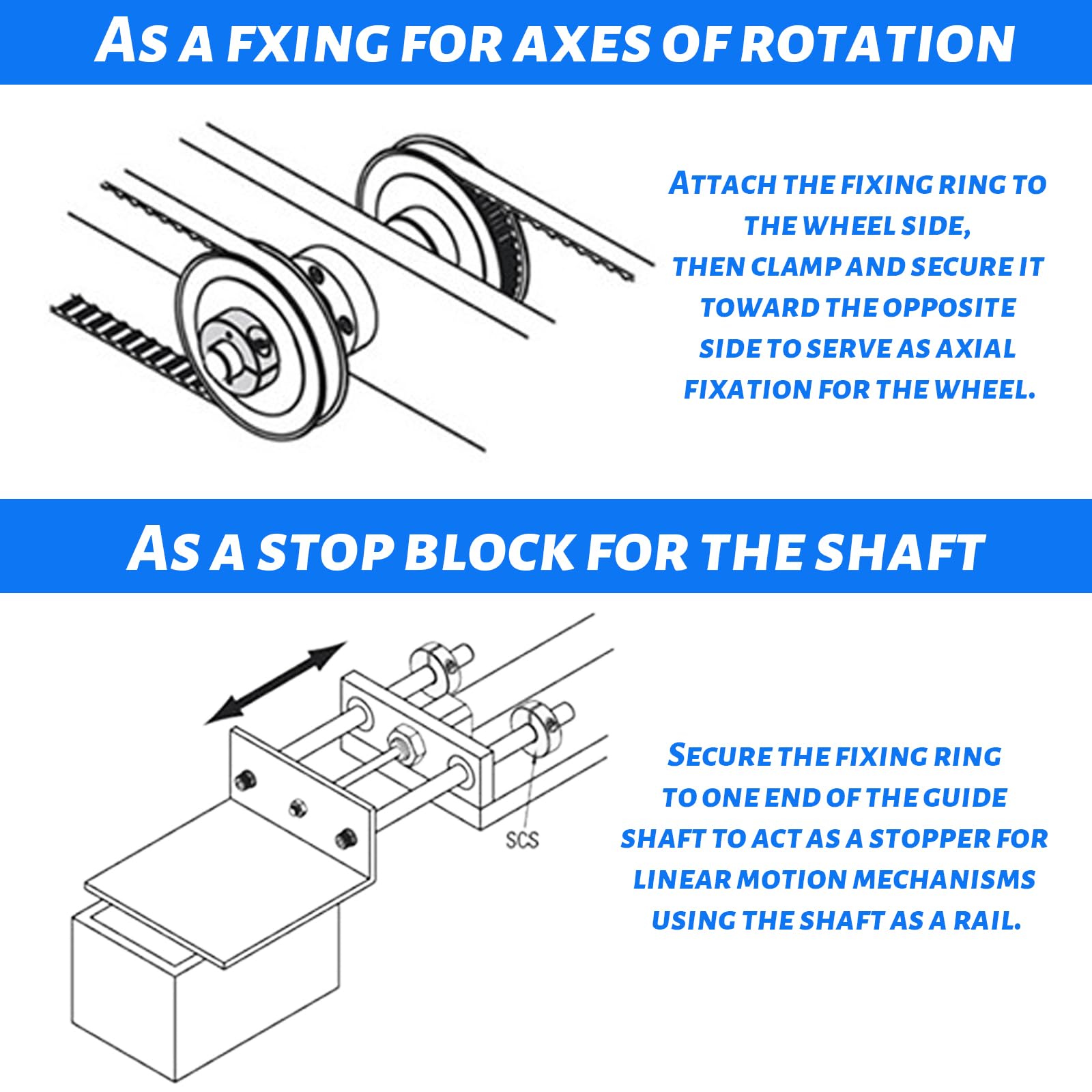 6 Anelli Di Regolazione Divisi Da 20 Mm - In Lega Di Alluminio, Per Assi, Ruote E Applicazioni Industriali - Foto 10