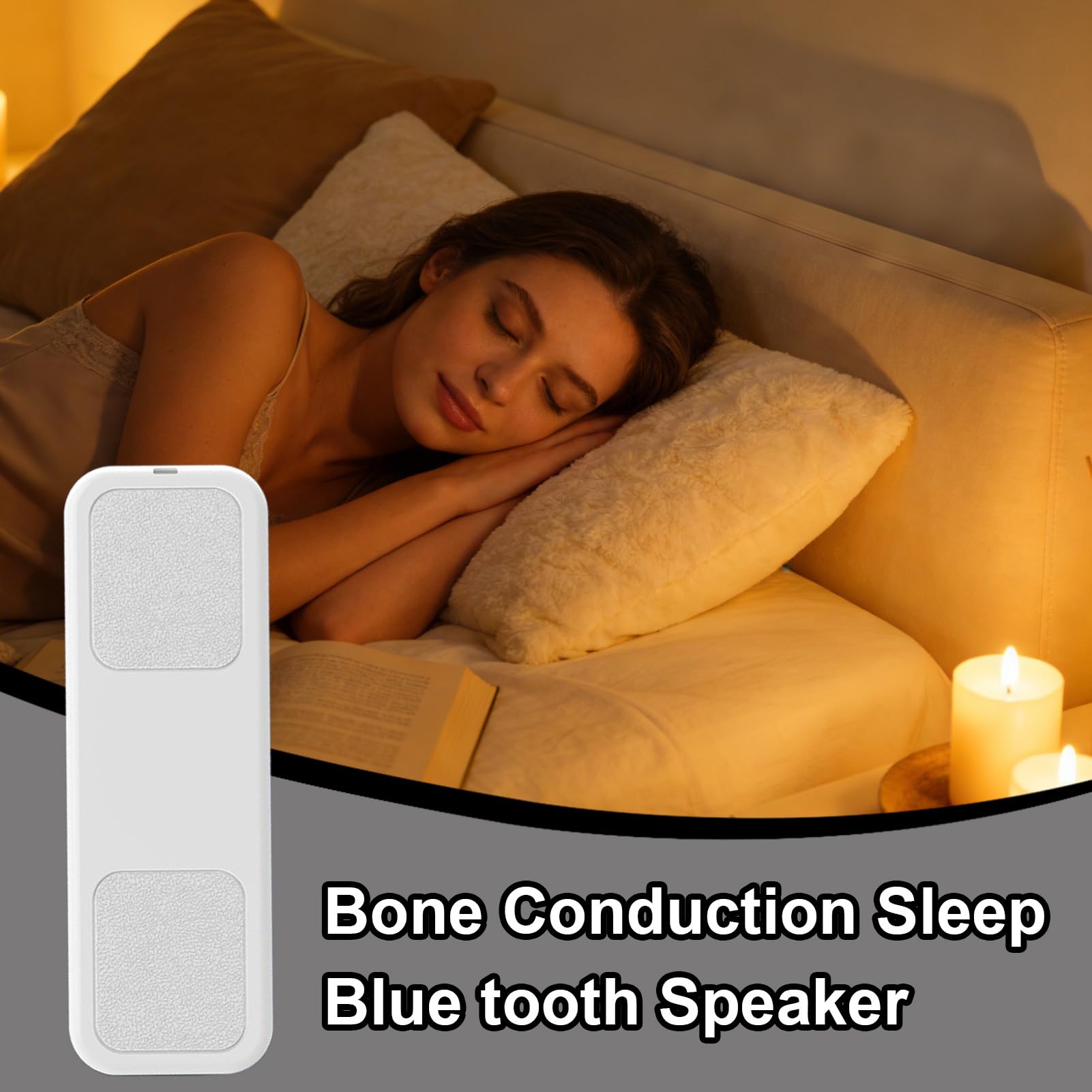 Haut-parleur De Sommeil à Conduction Osseuse – Mini Enceinte Sous Oreiller, Bruit Blanc, 8 Sons, Sans Fil