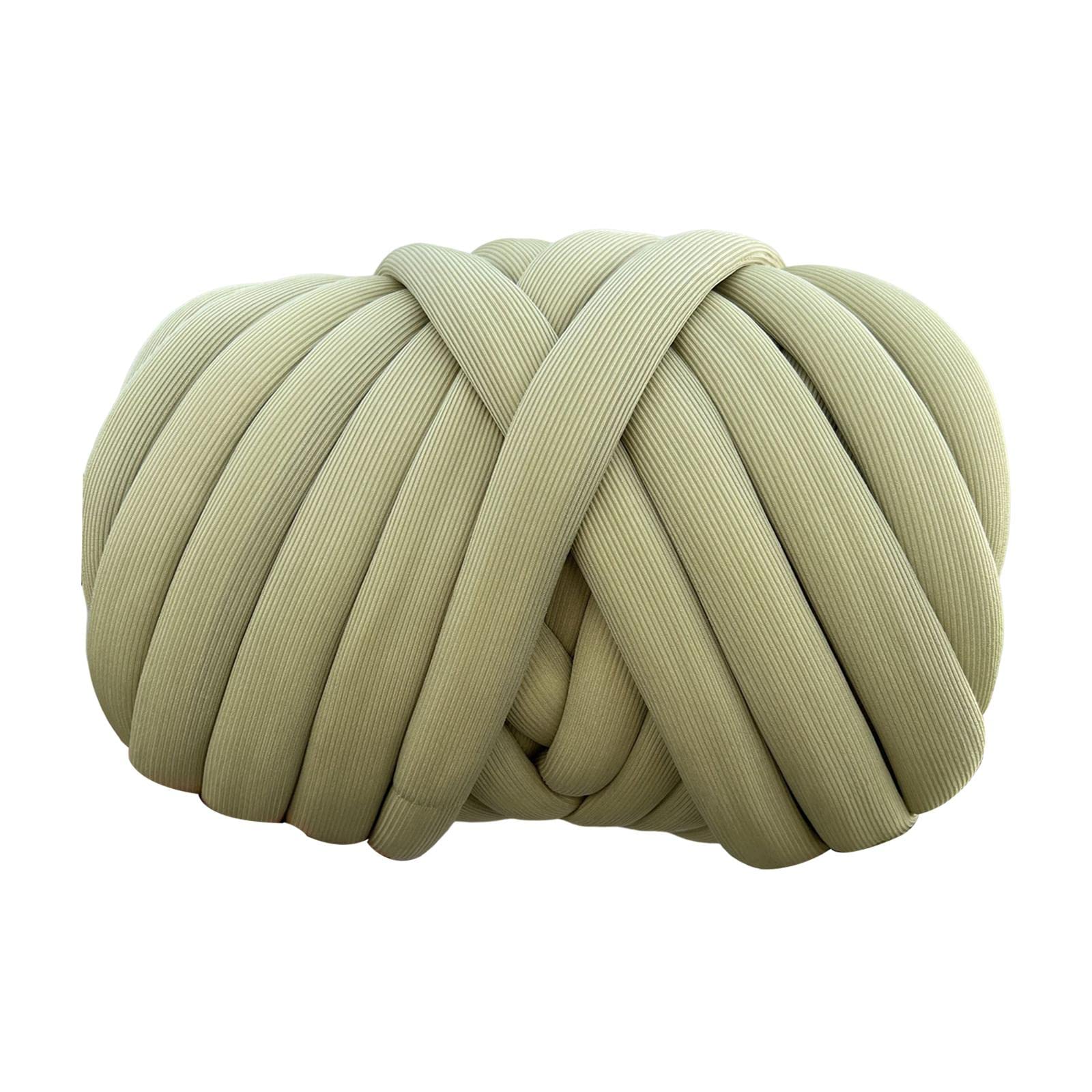 F Fityle Chunky Garn Chunky Garn Roving Häkeln, Sperrige Armstricken, Grob Gestrickte Kuscheldecke, Roving Garn zum Handstricken Häkeln für Haustier Bett Sofa Bag, Olive