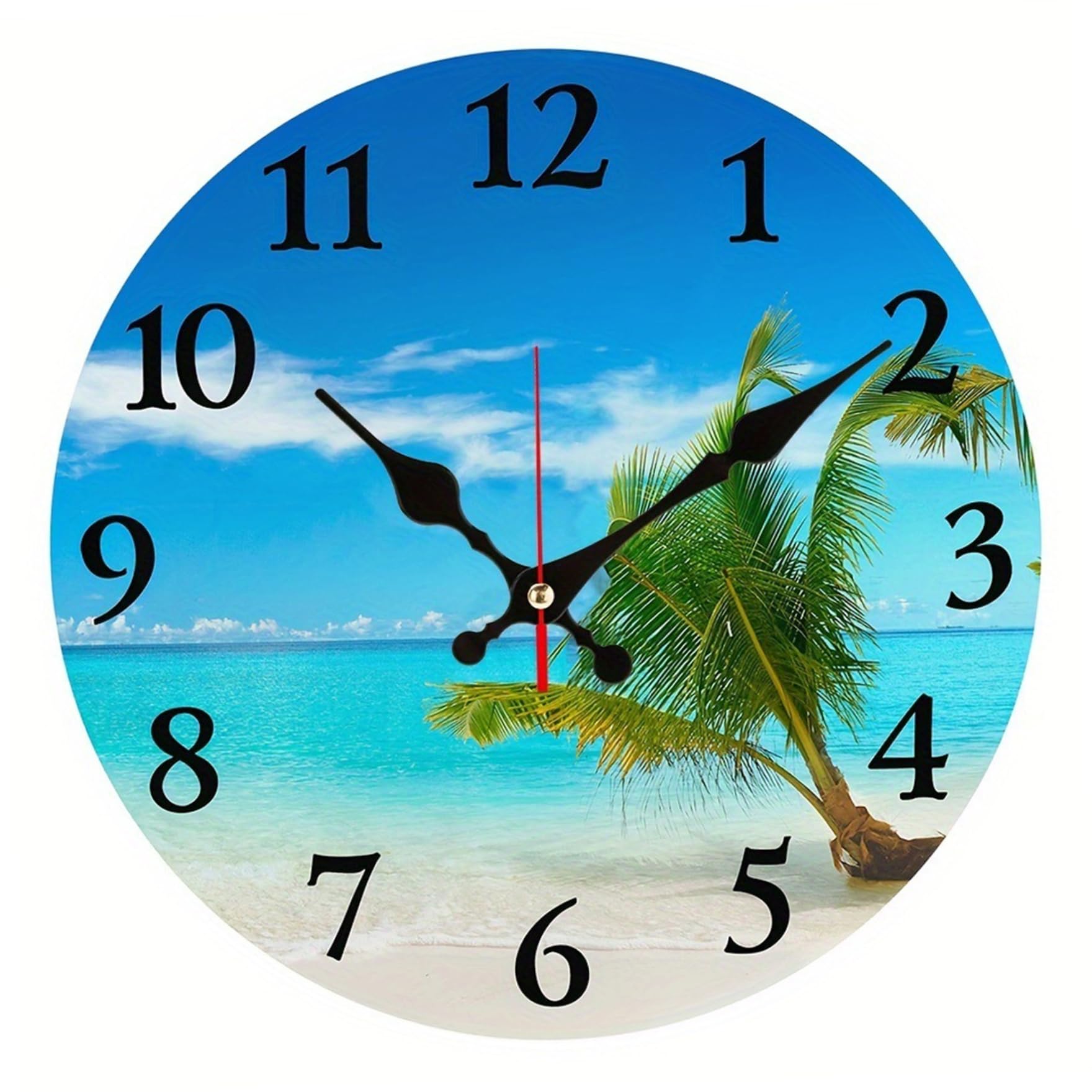 Reloj con tema de océano azul de alta fidelidad cromática y esfera de 10 pulgadas