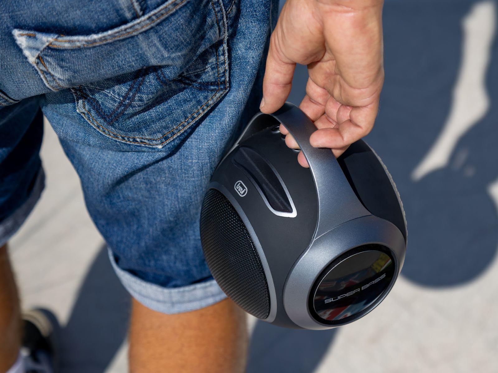 Trevi XR 8A 202 Speaker Portatile 20W, Cassa Wireless con Funzione TWS, Presa USB, Micro SD, Batteria Integrata, Nero