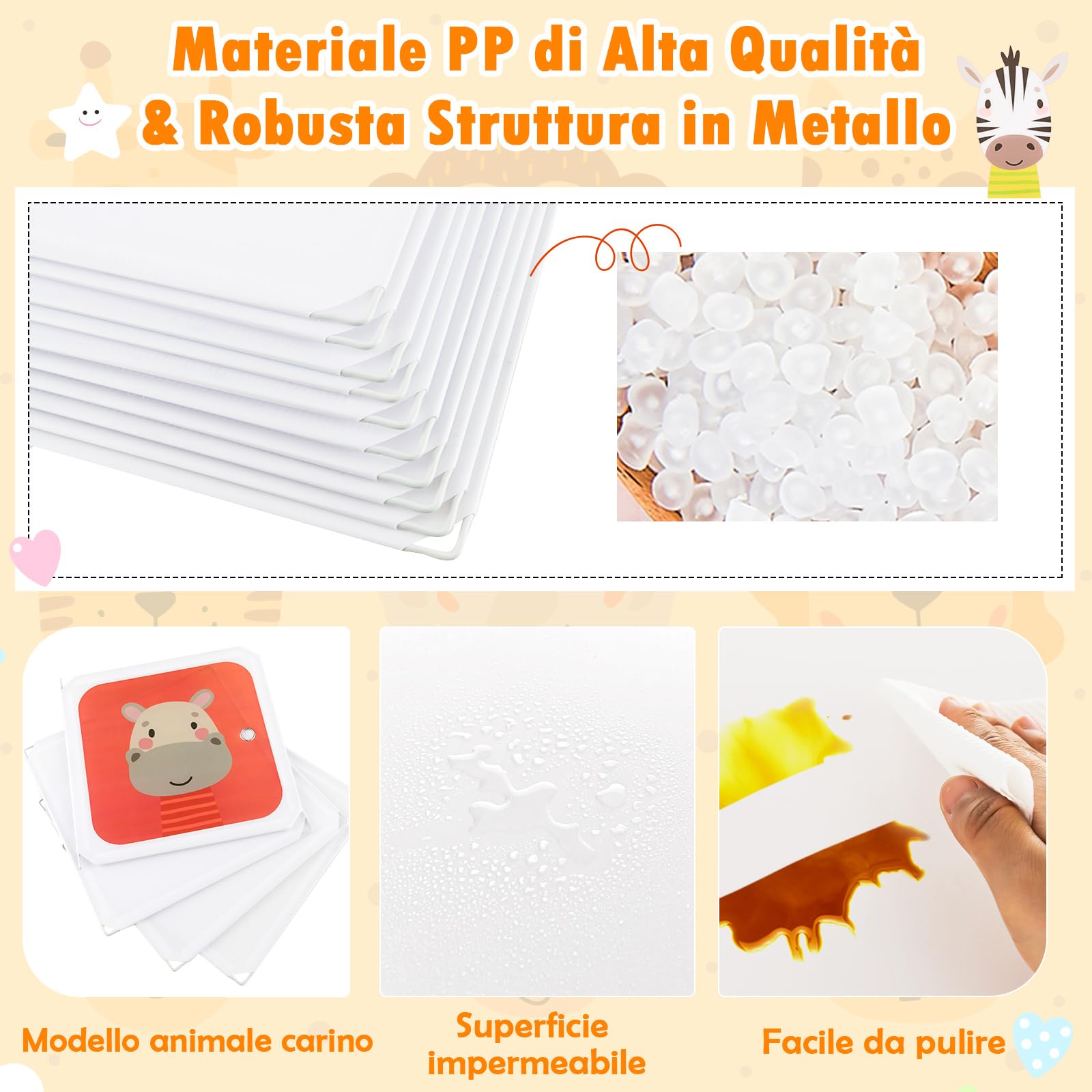 COSTWAY Guardaroba Portatile per Bambini, Armadio Guardaroba Modulare per Bambini con 8 Cubi, per Soggiorno, Camera da Letto, 75 x 35 x 145 cm (Bianco)