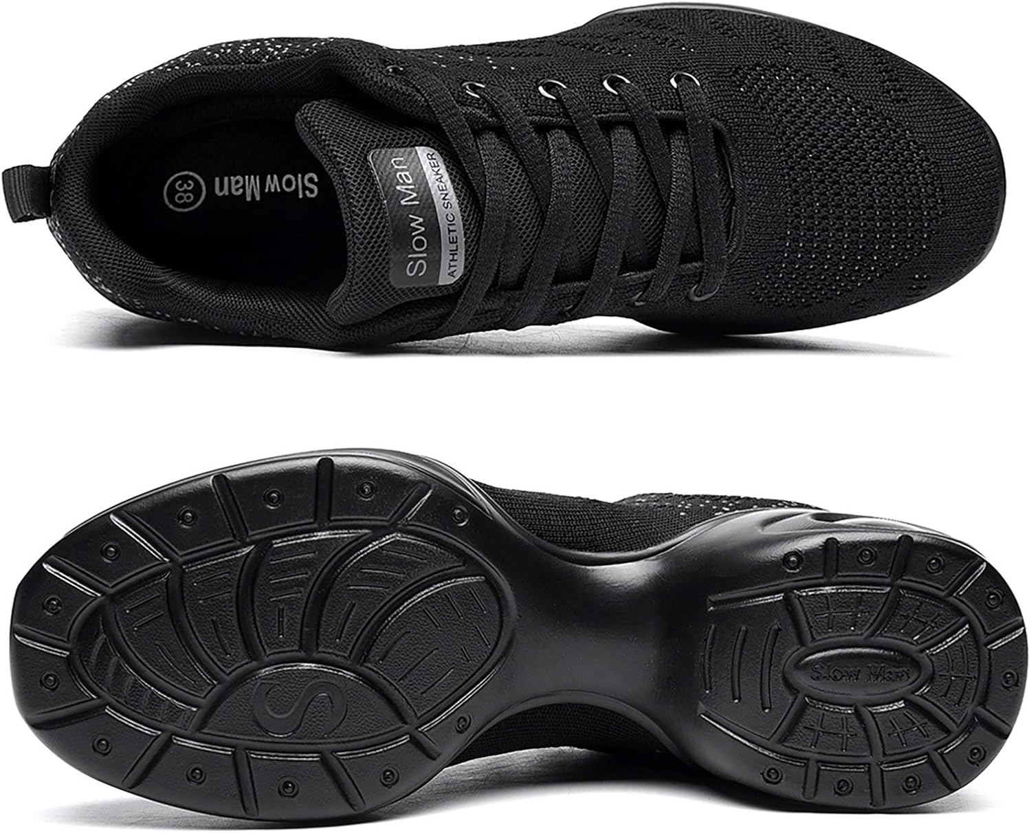 Women's Jazz Shoes Lace-up Sneakers - Breathable Air Cushion Lady Split Sole Athletic Walking Dance Shoes Platform - Image 4