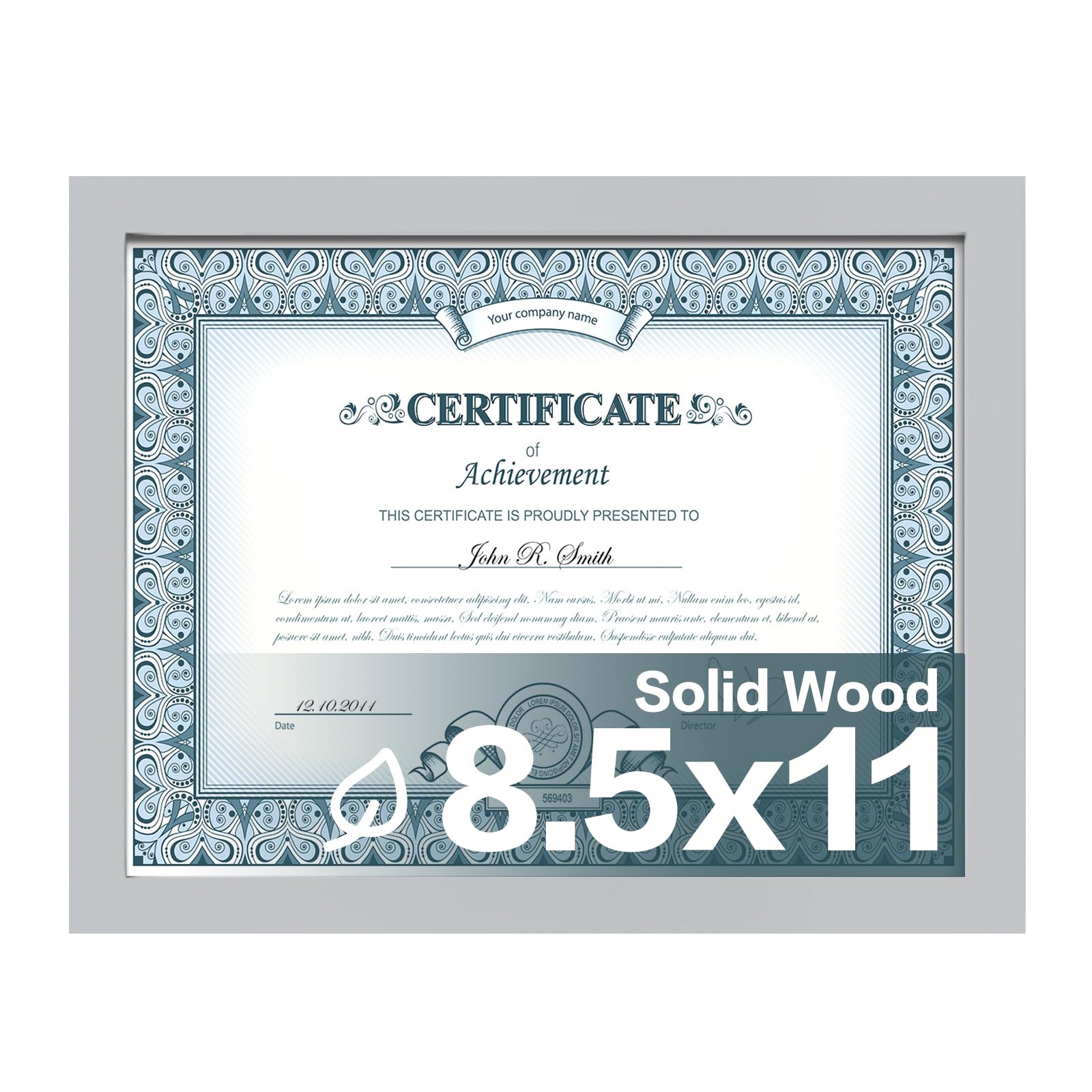 Cadre de document bois massif 21,6 x 27,9 cm suspendre mural Egofine