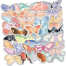 SOLUSTRE 80 Pçs Adesivos De Borboleta Adesivos De Letras Adesivos De Desenho Animado Adesivos De Fadas Decalques De Decalques Adesivos De Embalagem Adesivos De Garrafa De Água