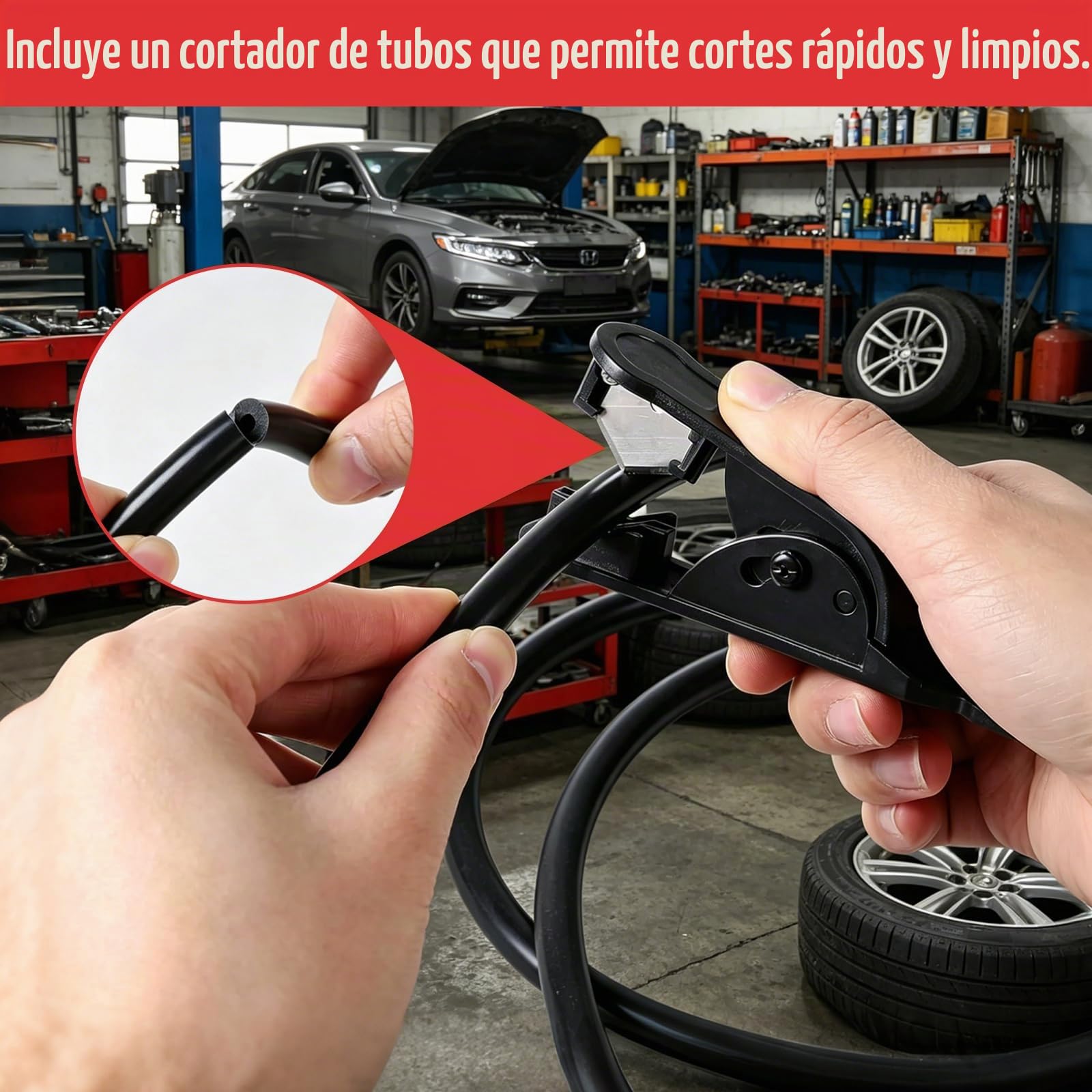 Juego de tubos de vacío de silicona, 3/4/5/6/8/10 mm (2 m cada uno), con 120 conectores, Presión de estallido 130 PSI, Rango de temperatura -40 a 220°C, para sistemas de vacío y agua de coche
