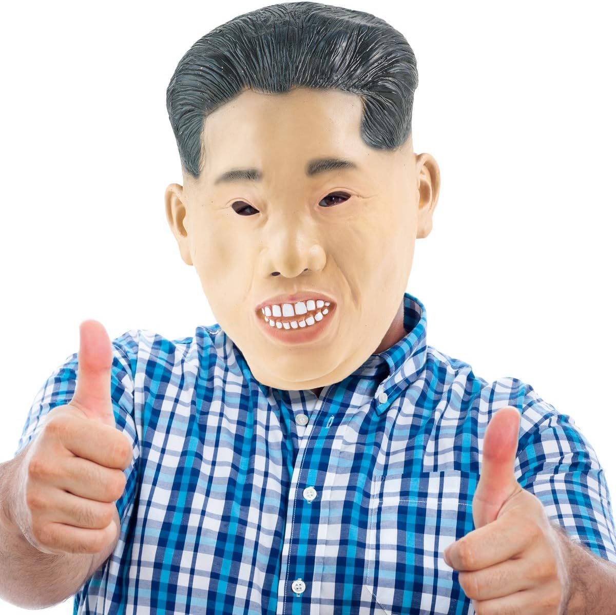 THE TWIDDLERS Kim Jong Un Novelty Human Latex Face Mask Korean Dictator Brilliant
