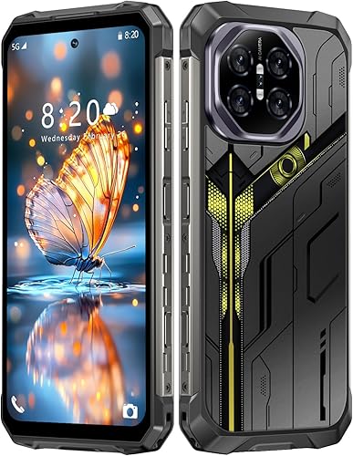 Rugged Armor - Teléfono celular desbloqueado, teléfono inteligente de 6.99 pulgadas, HD 68+108 MP, fotografía de visión nocturna, Android 15, 22000