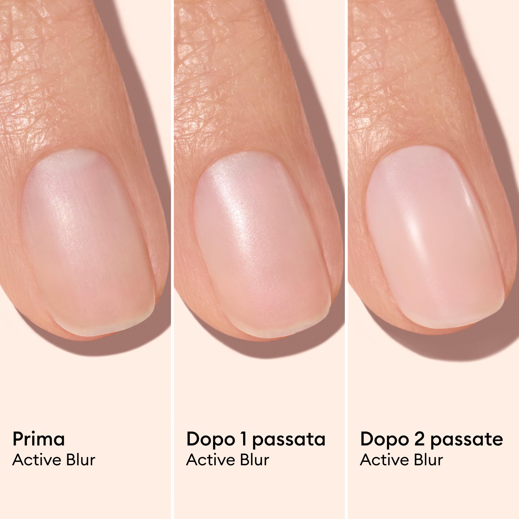 Manucurist Active Blur™ – Smalto Rinforzante Unghie Fragili con Effetto Blur – Smalto Unghie Trasparente Rosa Cipria Opaco – Smalti per Nails Senza Lampada – Nails Care - Ingredienti Naturale - Vegan